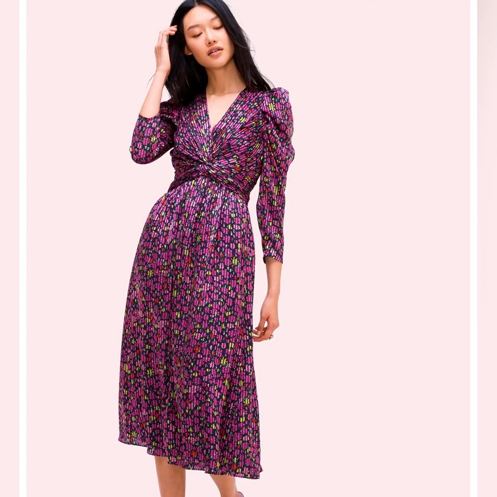 KATE SPADE Marker Floral Devore Dress
